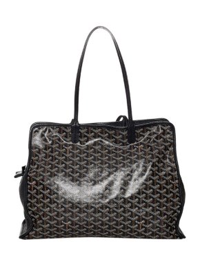 Goyard Black & Grey Canvas Sac Hardy Pet Carrier PM Bag