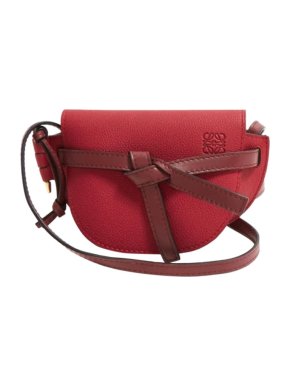 Loewe Red Leather Mini Gate Bag