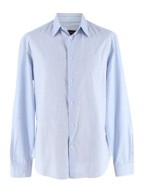 Louis Vuitton Blue & white checkered cotton shirt
