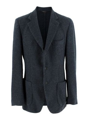 Loro Piana Blue Cashmere Single Breasted Blazer