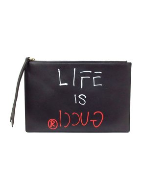 Gucci Ghost Printed Clutch Bag