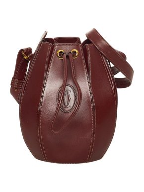 Must de Cartier Leather Bucket Bag