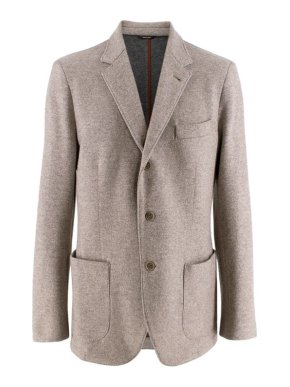 Loro Piana Grey marl fine knit blazer