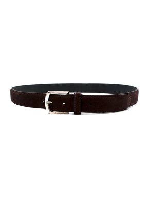 Balmain Classic Brown Suede Belt - Size 110