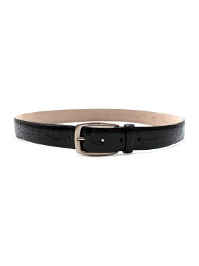 Brioni Black Crocodile Leather Belt