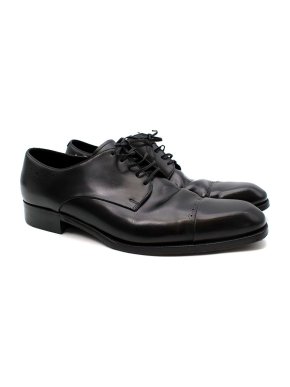 Ermenegildo Zegna black lace-up oxford brogues