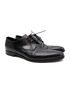 Prada Black leather Oxford shoes