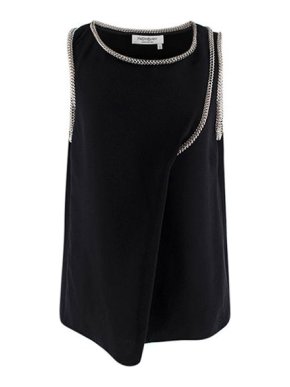 Saint Laurent Vintage Black Chain Trim Top