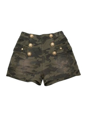 Balmain Camouflage cotton sailor shorts