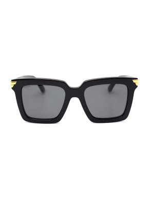 Bottega Veneta Black acetate oversize sunglasses