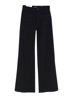 DL 1961 Hepburn Wide Leg Black Jeans