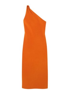 Galvan Burnt orange stretch-knit Persephone dress