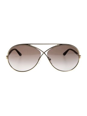 Tom Ford Georgette Golden Aviator Sunglasses