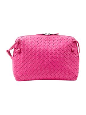 Bottega Veneta Pink Intrecciato Leather  Nodini Bag