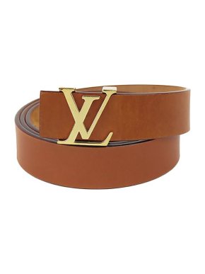 Louis Vuitton Tan Leather Initiales Belt - Size 95