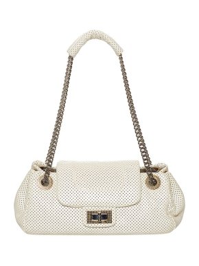 Chanel Perforated Drill Accordion Leather Flap Bag
