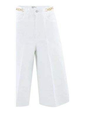 Celine Signature White Denim Culottes
