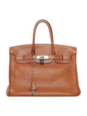 Hermes Gold Clemence Leather Birkin 35 PHW