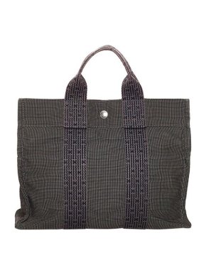 Hermes Vintage grey canvas Fourre Toute PM tote bag