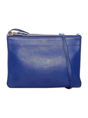 Celine Blue leather Trio crossbody bag