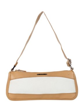 Gucci Vintage canvas & leather baguette