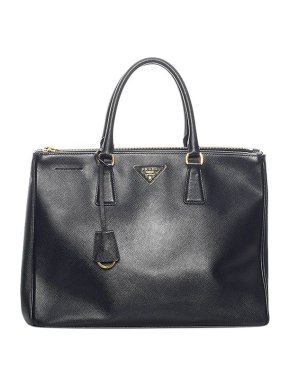 Prada Black Saffiano leather Galleria tote bag