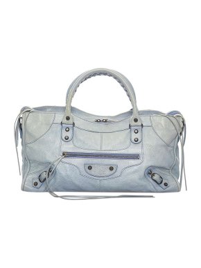 Balenciaga Blue lambskin leather Motocross City Part Time bag