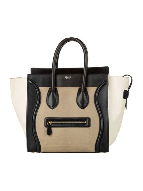 Celine Bicolour leather Mini Luggage tote bag