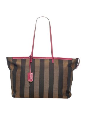 Fendi Striped canvas Pequin tote bag