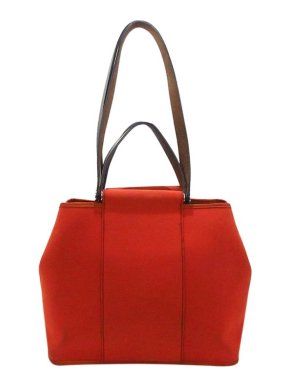 Hermes Red canvas Cabag Elan bag
