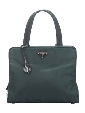 Prada Teal nylon Tessuto tote bag