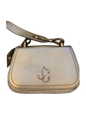 Jimmy Choo Silver metallic leather Varenne crossbody bag
