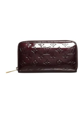 Louis Vuitton Plum Monogram Vernis Zippy long wallet