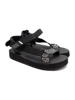Prada Black nylon strap sandals