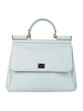 Dolce & Gabbana Pale blue leather Miss Sicily satchel bag