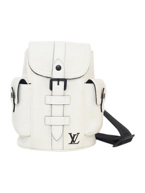 Louis Vuitton White Taurillion leather Christopher bag