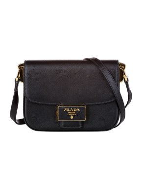 Prada Black Saffiano leather crossbody bag