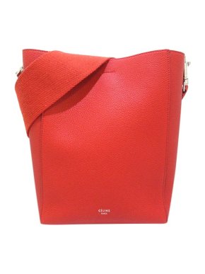 Celine Red leather small Sangle Seau bag