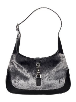 Gucci Vintage grey velvet Jackie bag