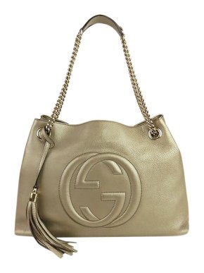 Gucci Metallic leather Soho Chain tote bag
