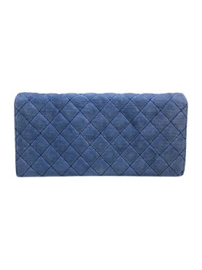 Chanel Denim & tan leather quilted CC flap bag