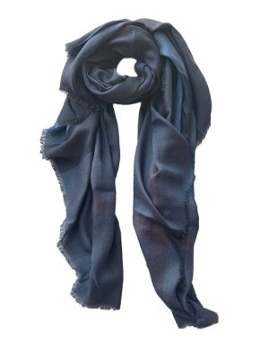 Burberry Navy silk-blend checked shawl