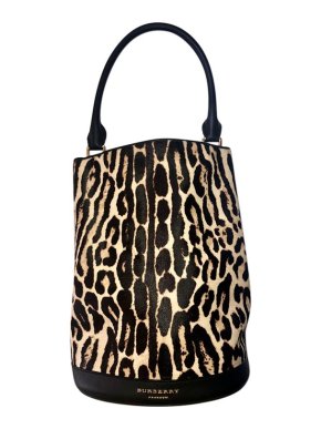 Burberry Prorsum Leopard-print calf hair bucket bag