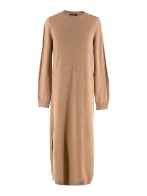 Loro Piana Camel baby cashmere maxi sweater dress