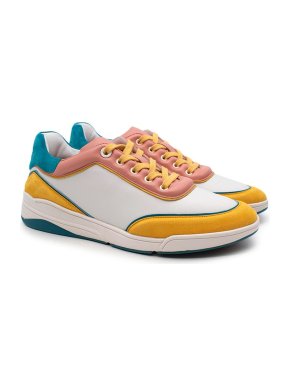 Loro Piana Multicolour leather & Suede Play trainers