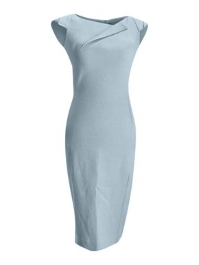 Roland Mouret blue stretch-crêpe midi dress