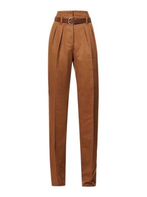 Giuliva Heritage High Waist Camel Cashmere Pants