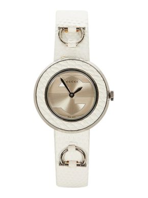 Gucci White Snakeskin & Lizard U-Play Watch