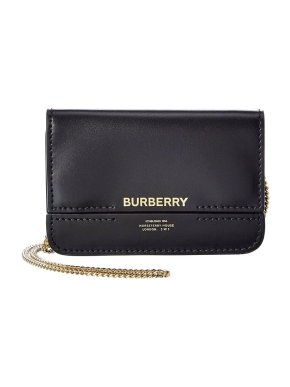 Burberry Black leather Jodie chain cardholder