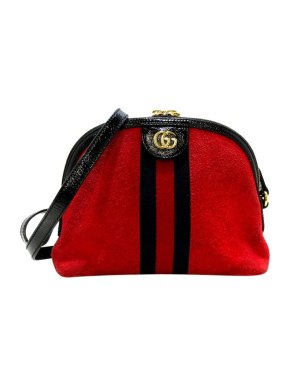 Gucci Red suede Ophidia crossbody bag